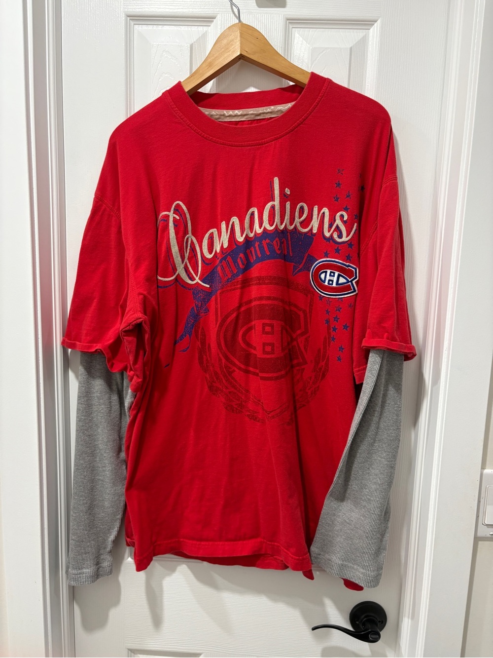 Vintage Y2K Montreal Canadiens Long Sleeve T Shirt XL
